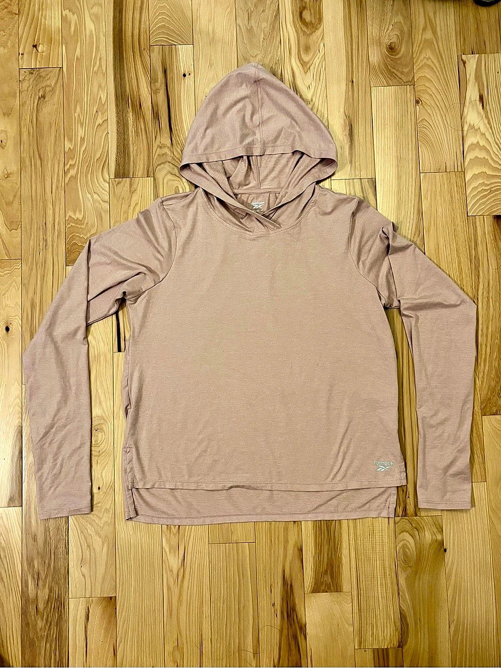 Reebok Hooded Long Sleeve Top in Pink